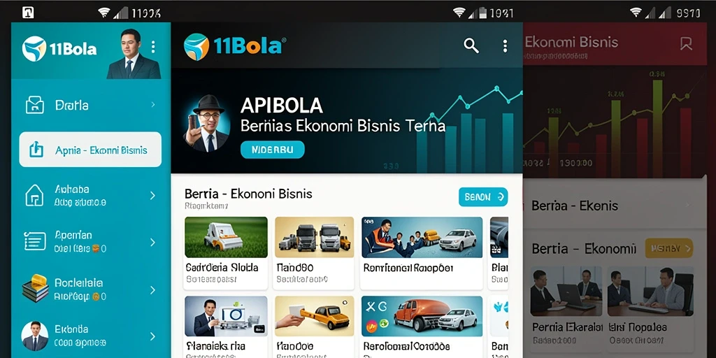 Tampilan antarmuka aplikasi 11BOLA yang modern dan informatif.