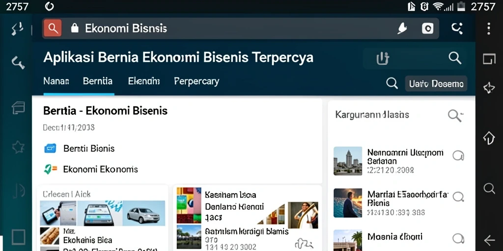 Antarmuka aplikasi Ekonomi Bisnis 2757 yang informatif dan modern.