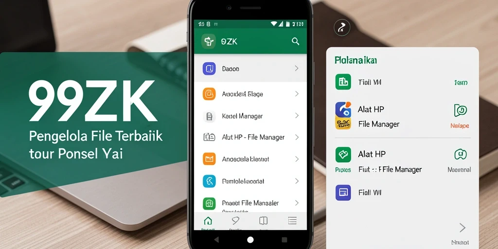 Tampilan antarmuka 99ZK yang sederhana dan efektif untuk pengelolaan file.