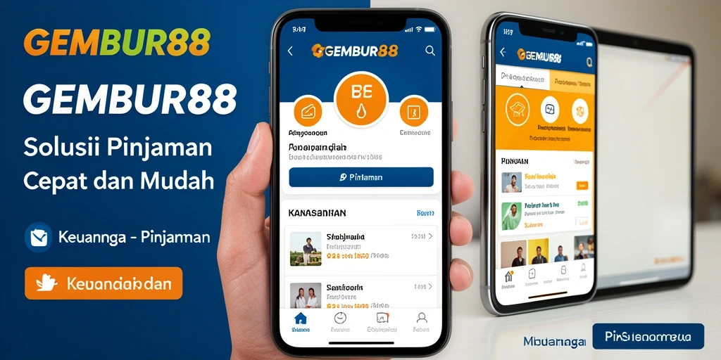Tampilan antarmuka pengguna GEMBUR88 untuk pengajuan pinjaman.