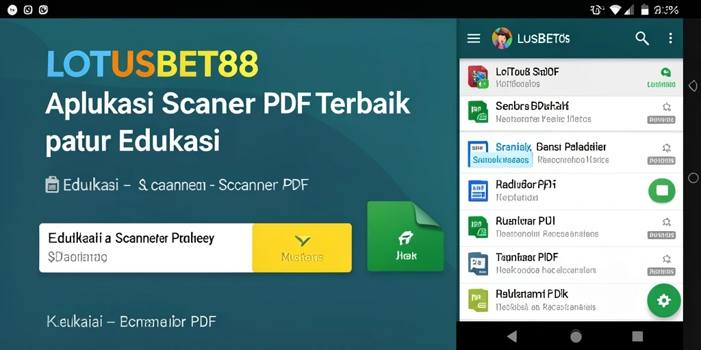Tampilan antarmuka LOTUSBET88 yang intuitif dan fungsi Scanner PDF yang efektif.