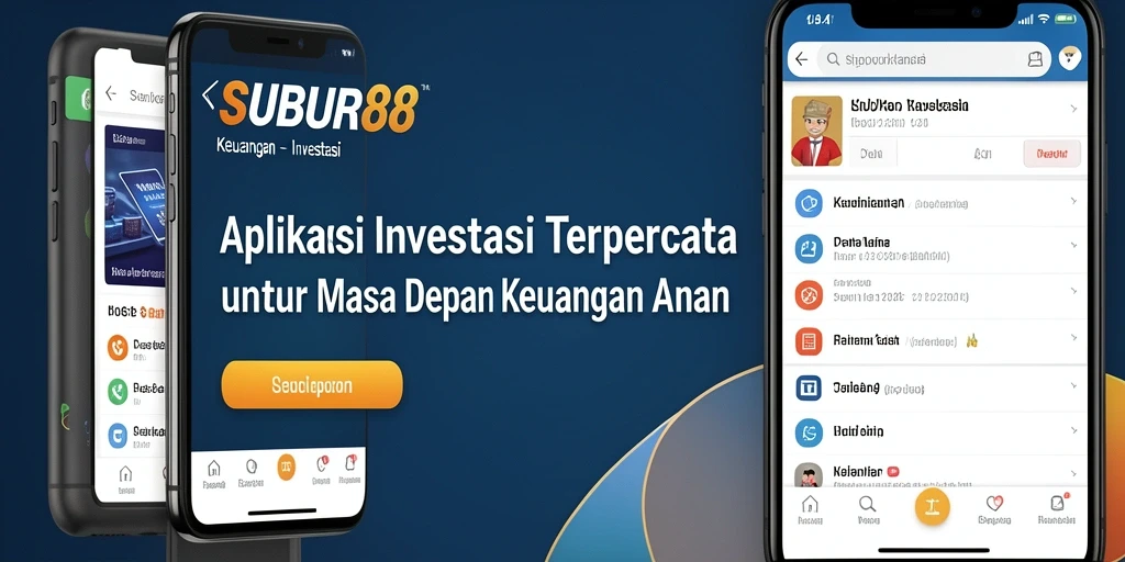 Tampilan antarmuka aplikasi SUBUR88 dengan fitur investasi yang lengkap.
